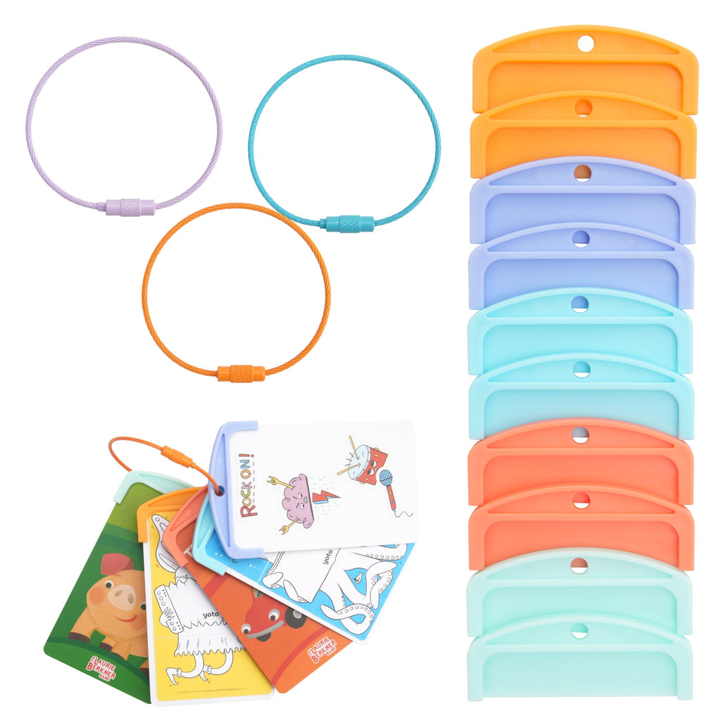 LUVCOSY 10-Pack Yoto Card Holders with 3 Rings – Reusable Storage for Kids' Cards