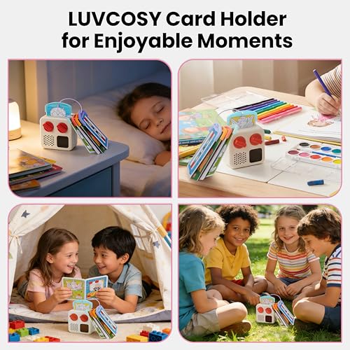 LUVCOSY 10-Pack Yoto Card Holders with 3 Rings – Reusable Storage for Kids' Cards