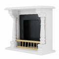 Lynkaye 1:12 Scale Wooden Neoclassical Fireplace for Dollhouse Living Room Decor