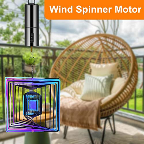 LZAOA Battery-Operated Wind Spinner Motor – 20 RPM Rotating Display for Wind Spinners, Disco Balls & Yard Decor