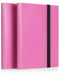 Lzerking Pink Card Binder 2-Pack – 720-Capacity 9-Pocket Side-Loading Album for Sports Cards and K-Pop Photocards