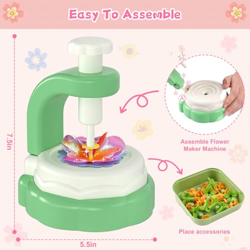 M SANMERSEN DIY Flower Bouquet Craft Kit for Kids Ages 4-12 – Creative Arts & Crafts Set