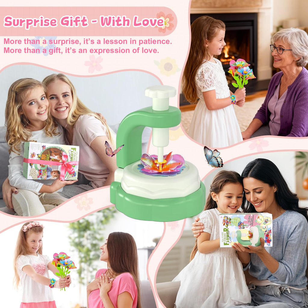 M SANMERSEN DIY Flower Bouquet Craft Kit for Kids Ages 4-12 – Creative Arts & Crafts Set