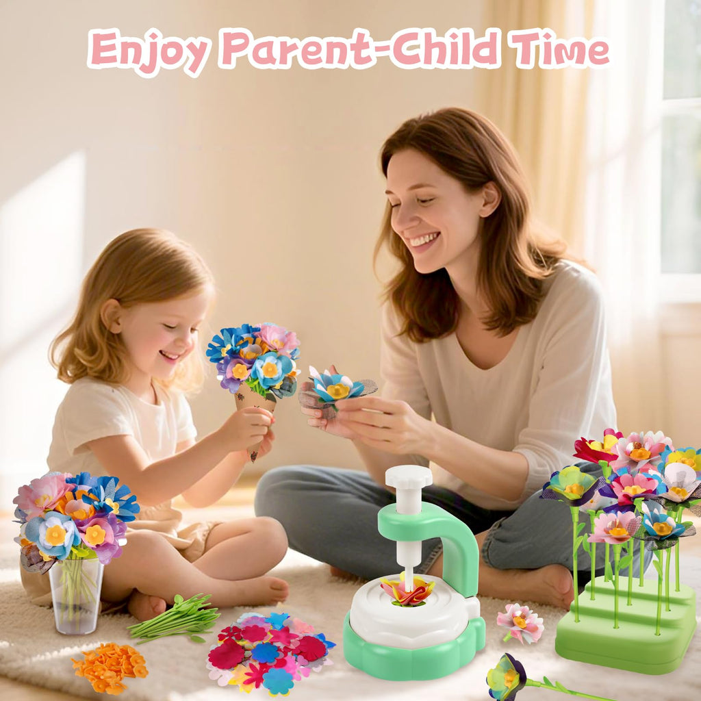M SANMERSEN DIY Flower Bouquet Craft Kit for Kids Ages 4-12 – Creative Arts & Crafts Set
