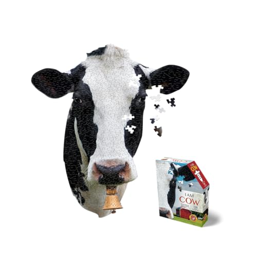 Madd Capp I AM Cow 300-Piece Animal Shaped Jigsaw Puzzle – 18x20 Inches