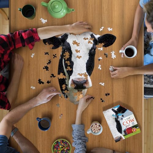 Madd Capp I AM Cow 300-Piece Animal Shaped Jigsaw Puzzle – 18x20 Inches