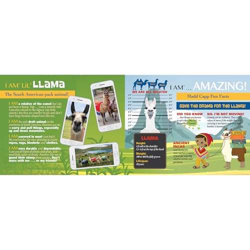 Madd Capp LiL' LLAMA 100-Piece Animal-Shaped Jigsaw Puzzle – Oversized Pieces, Poster Size 22x33 inches, Ages 5+