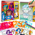 Made By Me Anime Artist Pad – 28-Page Manga Coloring Book with Colored Pencils, Stickers & Stencils