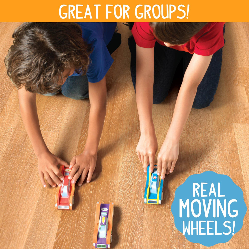 Made By Me Build & Paint Your Own Wooden Toy Cars – DIY Craft Kit for Kids Ages 7+