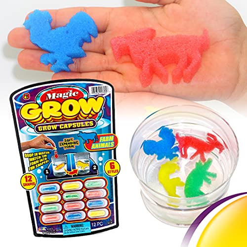 Magic Grow Capsules (72 Count) – Water Expanding Sea Creatures, Dinosaurs, Farm Animals by JA-RU