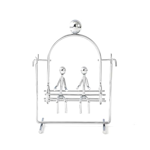MagicTech Steel Balance Toy Kinetic Art Desk Decor - Stainless Steel Pendulum Physics Toy, Stress Relief