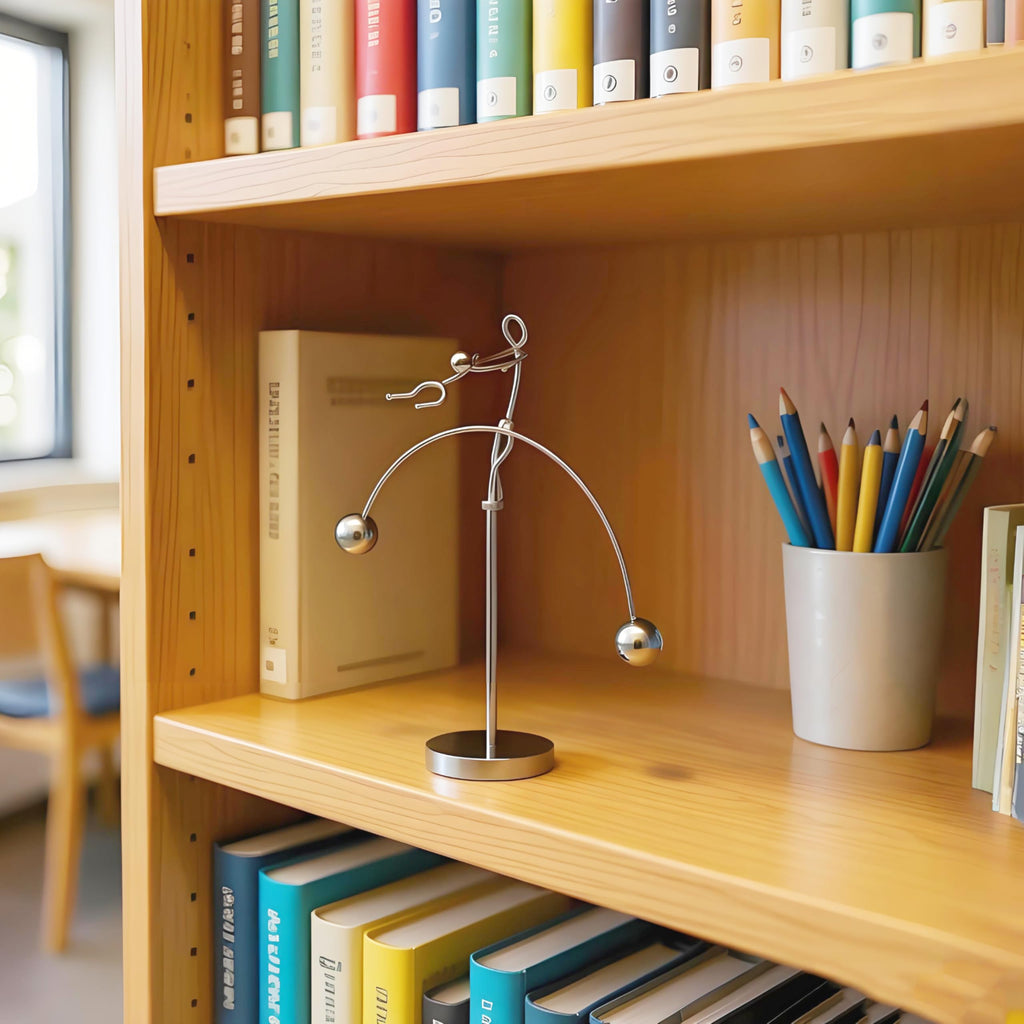 MagicTech Steel Balance Toy – Kinetic Desk Sculpture with Perpetual Motion (2-3 Minutes)