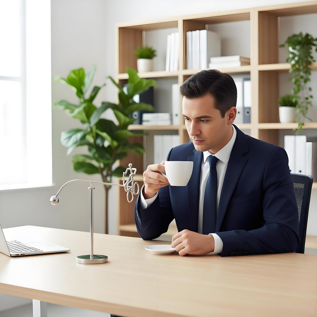 MagicTech Steel Balance Tumbler Kinetic Art Toy – Perpetual Motion Desk Decor PH03