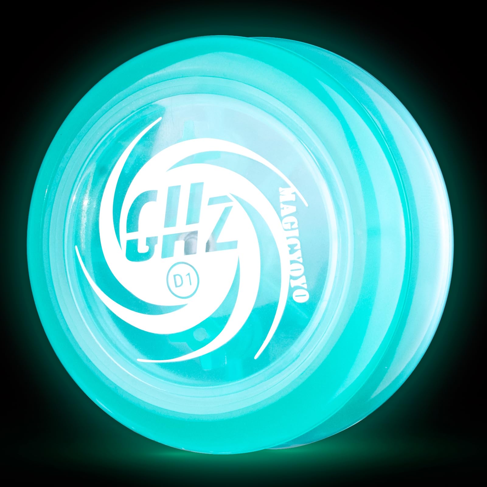 MAGICYOYO D1 GHZ Glow-in-the-Dark Looping Yoyo - Responsive Auto-Return for Beginners – Includes 6 Strings