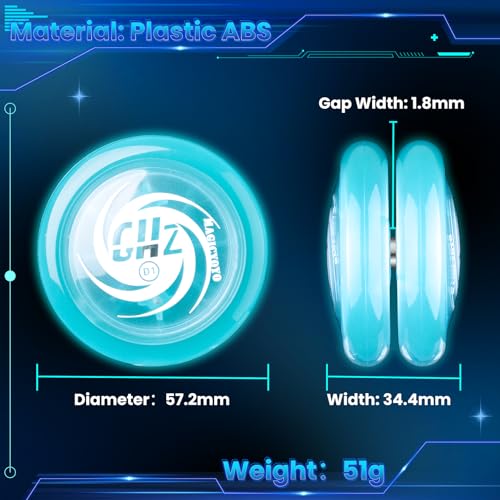 MAGICYOYO D1 GHZ Glow-in-the-Dark Looping Yoyo - Responsive Auto-Return for Beginners – Includes 6 Strings