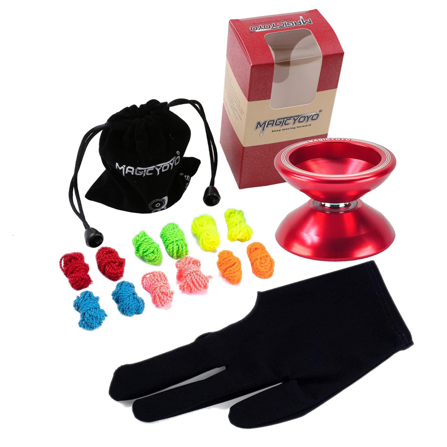 MAGICYOYO T5 Overlord Unresponsive Yoyo - 6061 Aluminum, 12 Strings, Glove & Bag