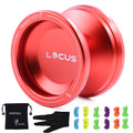 MAGICYOYO V6 Locus Responsive Yo-Yo – Red, Aluminum Alloy, Beginner Kit with Glove and Strings