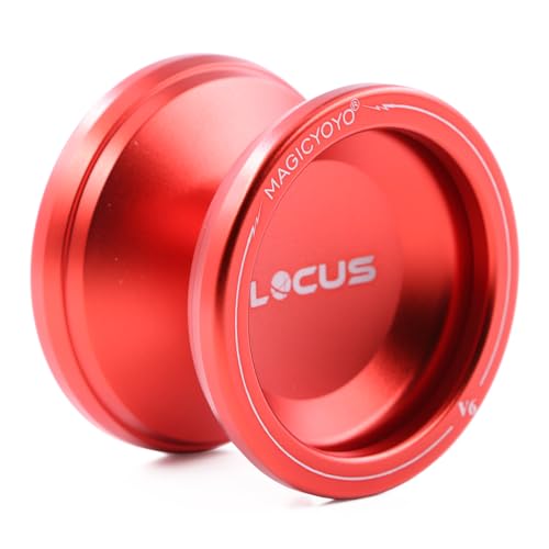 MAGICYOYO V6 Locus Responsive Yo-Yo – Red, Aluminum Alloy, Beginner Kit with Glove and Strings