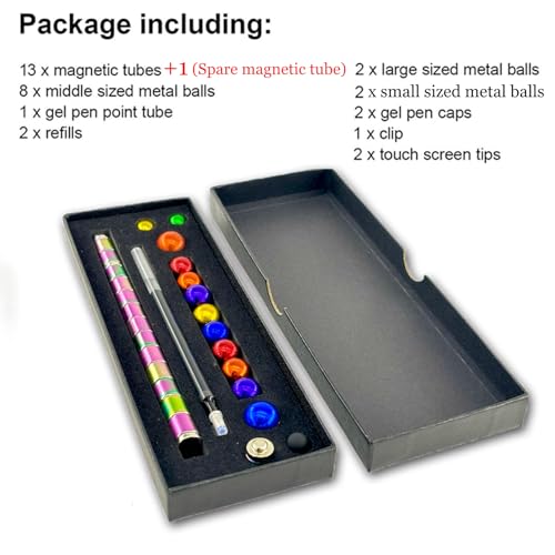 Magnetic Fidget Pen - Decompression Toy Pen for Teens, Green Small with Extra Joint Ring