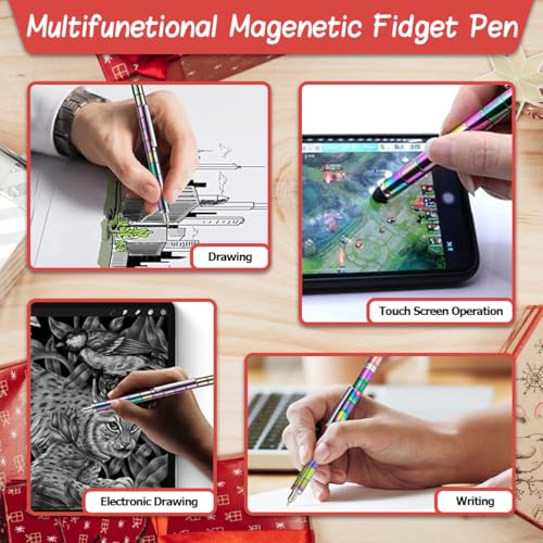 Magnetic Fidget Pen for Teens & Adults - Desk Sensory Toy with Gel Ink, Gift Box Included