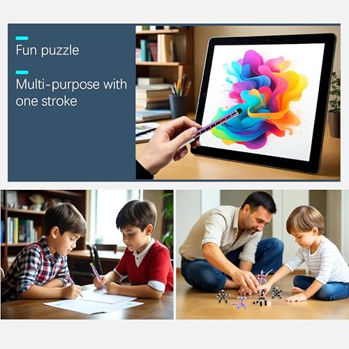 Magnetic Fidget Pen Toy – Colorful Modular Deformation Pen for Stress Relief & Creative Play (Black)
