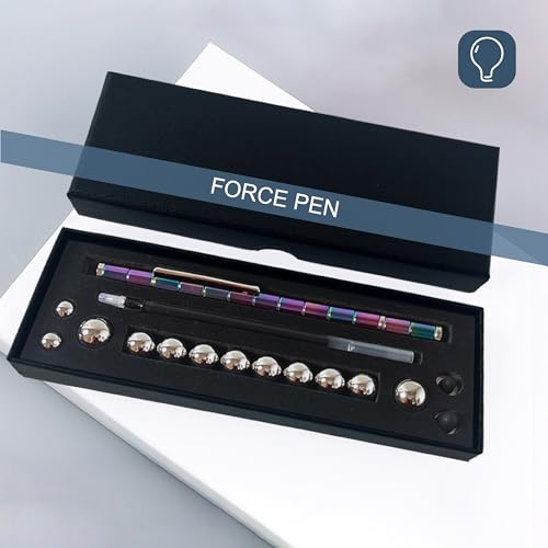 Magnetic Fidget Pen Toy – Colorful Modular Deformation Pen for Stress Relief & Creative Play (Black)