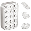Magnetic Fidget Slider for Adults – Metal Zinc Alloy EDC Toy (Silver)