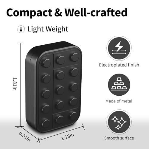 Magnetic Fidget Slider with Rattle Sound - Metal Stress Relief Toy for Adults