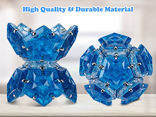 Magnetic Fidget Sphere with Holographic Glitter – 12 Piece Set for Creative Play and Stress Relief