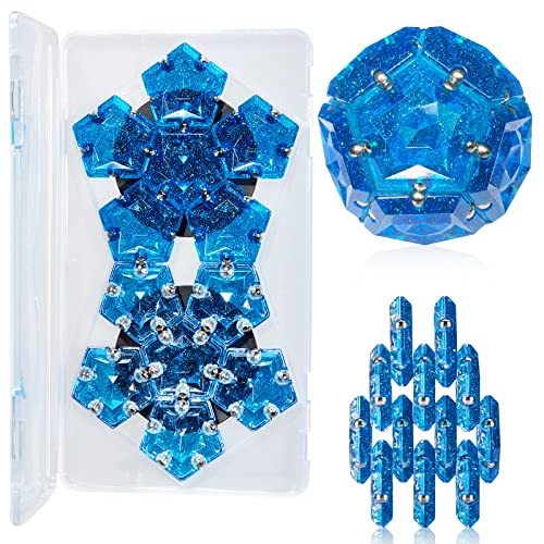 Magnetic Fidget Sphere with Holographic Glitter – 12 Piece Set for Creative Play and Stress Relief