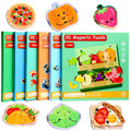 Magnetic Food Puzzles for Toddlers – 41-Piece Travel Toy for Kids 3-5, Restaurant & Road Trip Activity