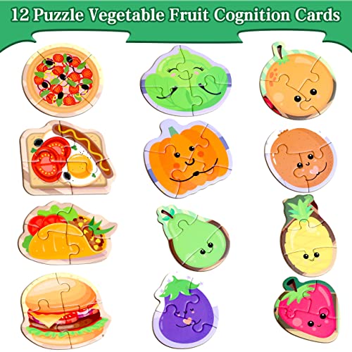 Magnetic Food Puzzles for Toddlers – 41-Piece Travel Toy for Kids 3-5, Restaurant & Road Trip Activity