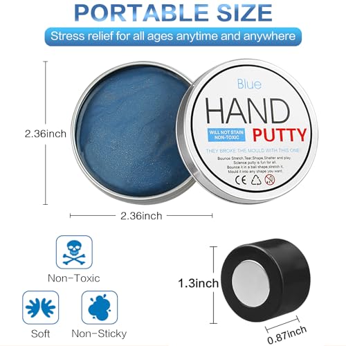 Magnetic Slime Putty Blue – Non-Toxic Stretchable Stress Relief Toy with Upgraded Magnet