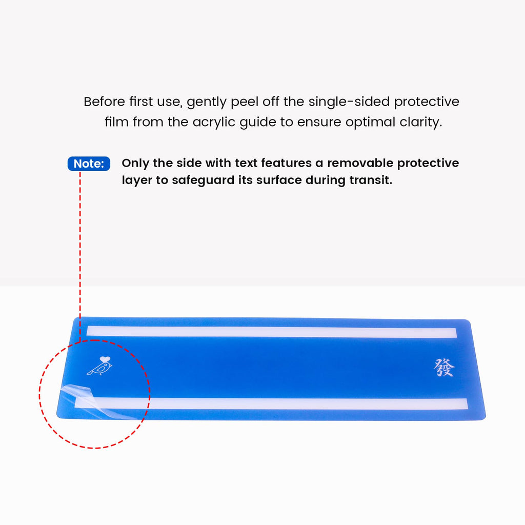 Mahjong Card Line Positioning Set – 4 Line Finders + 4 Card Sleeves, Blue, for 2026 Large Cards