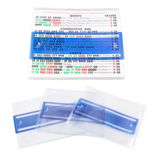 Mahjong Card Line Positioning Set – 4 Line Finders + 4 Card Sleeves, Blue, for 2026 Large Cards