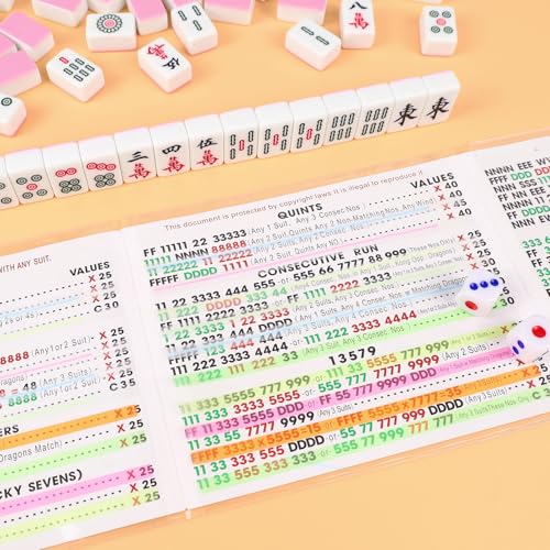Mahjong Card Sleeve Position Set – 4 Holders + 320 Line Finder Notes for 2026 Cards