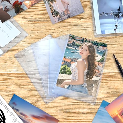 Maileto 30 Pack Rigid Clear Photo Protectors, 5x7 Hard Plastic Sleeves, Top Loading