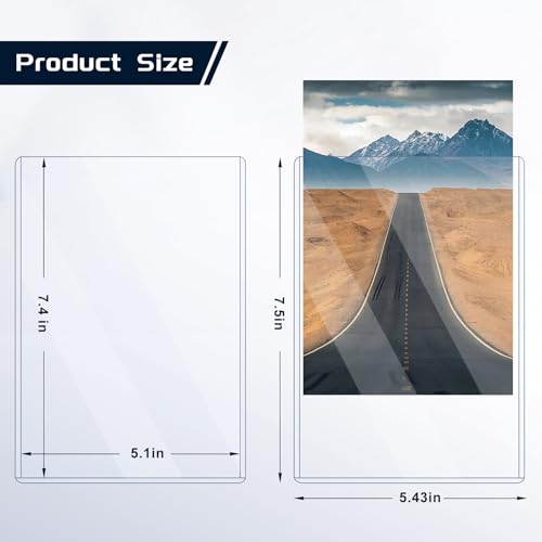 Maileto 30 Pack Rigid Clear Photo Protectors, 5x7 Hard Plastic Sleeves, Top Loading