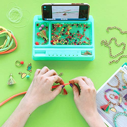 Make It Real Neo-Brite Chains & Charms Kit – 195 Pieces for 10 DIY Cord & Tassel Bracelets, Ages 8+