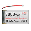MakerFocus 3.7V 3000mAh LiPo Battery with Protection Board and JST 1.25 Plug for ESP32 LoRa Mesh Node T114