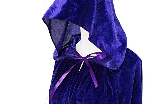 Makroyl Unisex Adults Long Velvet Hooded Cloak for Cosplay, Halloween, Christmas