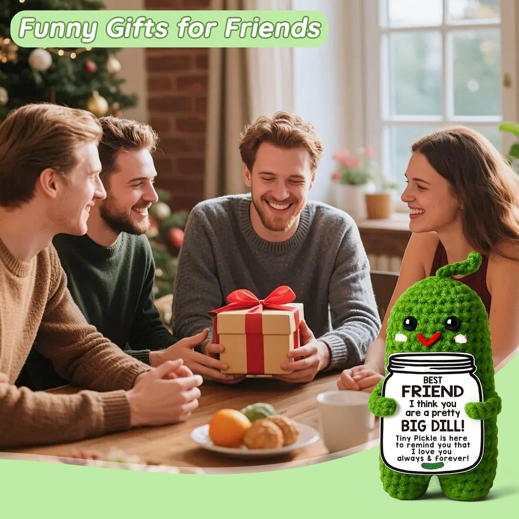 MAMAGIFTREE Handmade Crochet Pickle – Funny ‘Big Dill’ Gift for Best Friends