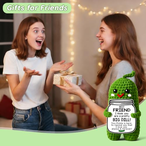 MAMAGIFTREE Handmade Crochet Pickle – Funny ‘Big Dill’ Gift for Best Friends