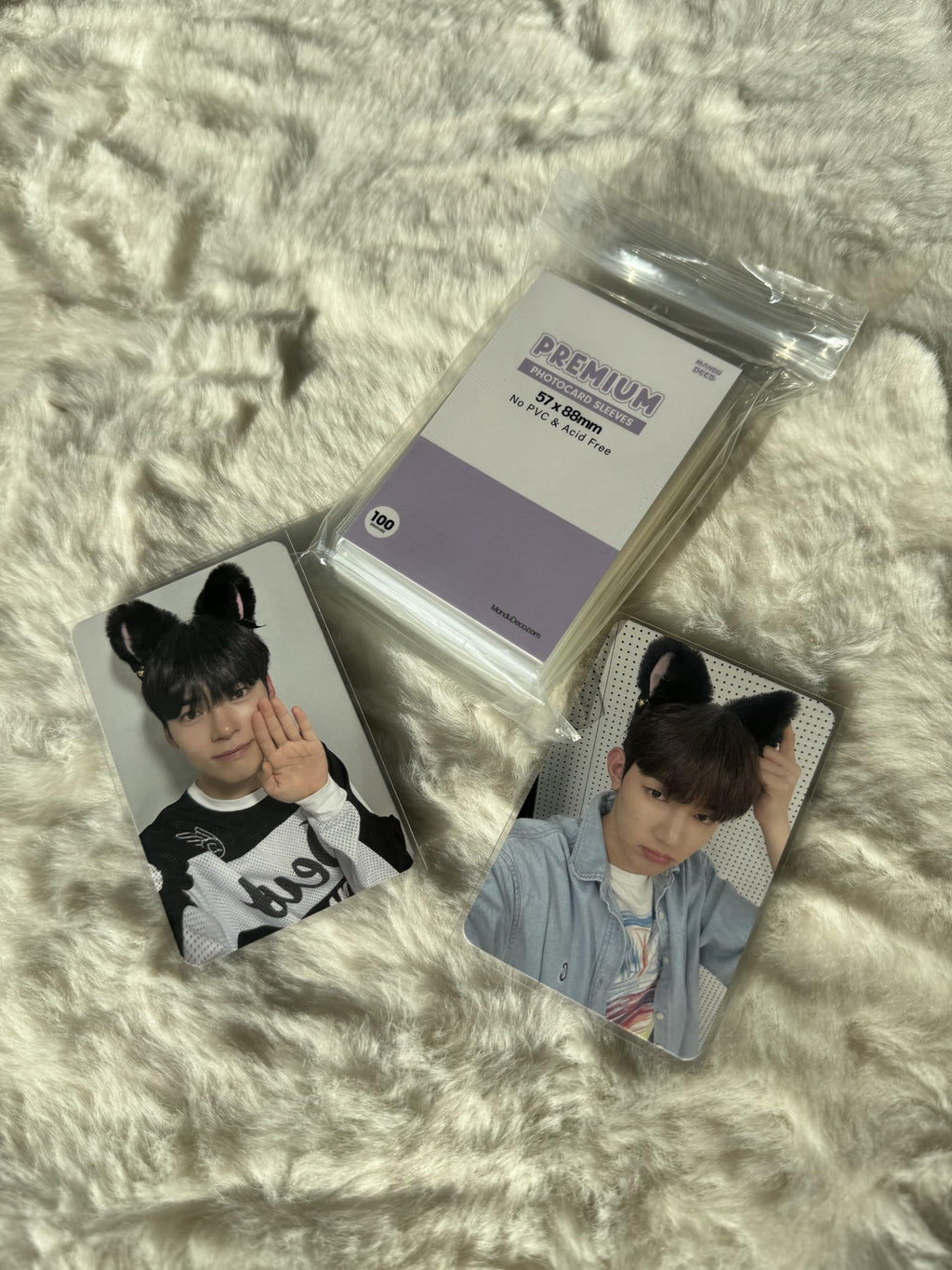 Mandu Deco Clear Polypropylene Photocard Sleeves (57x88mm) - 100 Pack - PVC & Acid Free