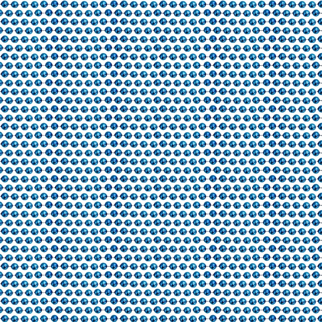 Mardi Gras Metallic Turquoise Beads - 33 Inch Plastic Necklaces, 72 Pack