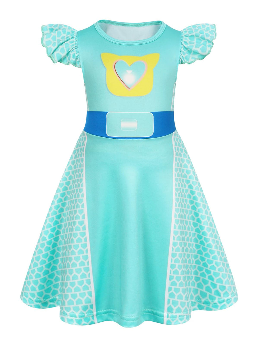 Marendyee Girls Flutter Sleeve A-Line Cosplay Dress for Halloween Birthday Parties – Ages 3-10