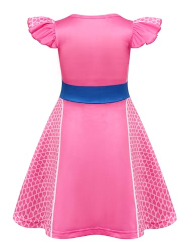 Marendyee Girls Halloween Costume Dress Flutter Sleeve Cosplay Outfit 3-10 Years