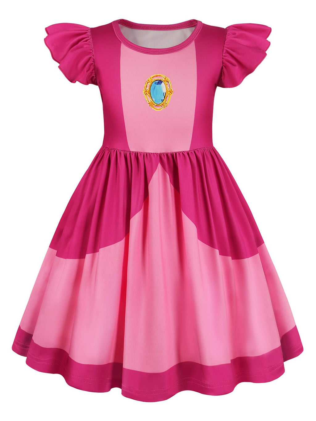Marendyee Girls Princess Costume Dress - Flutter Sleeve A-Line Fancy Dress for Ages 3-12, Machine Washable