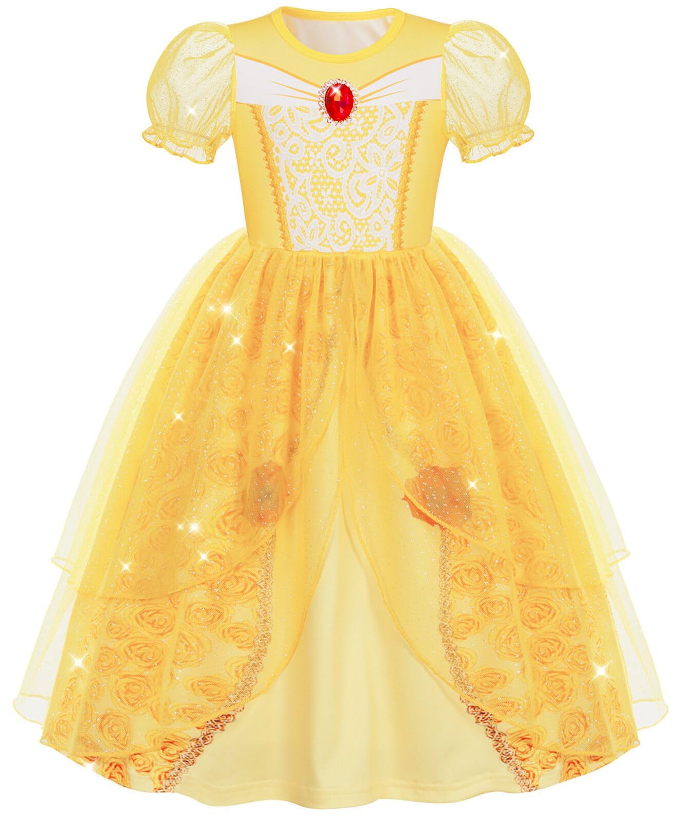 Marendyee Princess Dress Up Costume for Girls – Toddler & Kids Birthday Fancy Dress