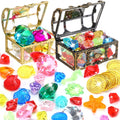 MARFOREVER 70-Piece Diving Gem Pool Toys Set with Treasure Boxes – Colorful Plastic Gems for Swimming Pool Games